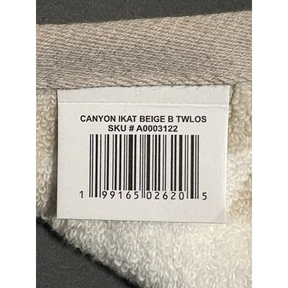 Wrangler Bath Hand Towels Canyon Ikat Beige Set Of 3 Pcs Aztec Southwestern Tan